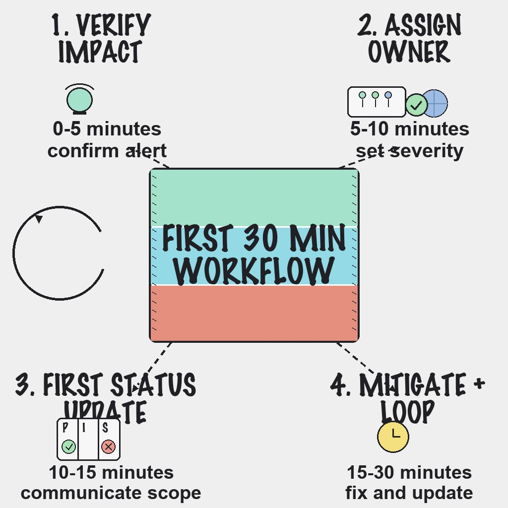 Incident Management Workflow for SaaS: What to Do in the First 30 Minutes